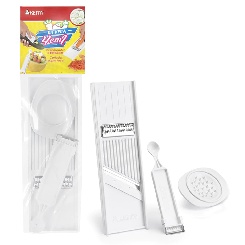 Kit 4 Em 1: Cortador, Ralador, Descascador E Boleador