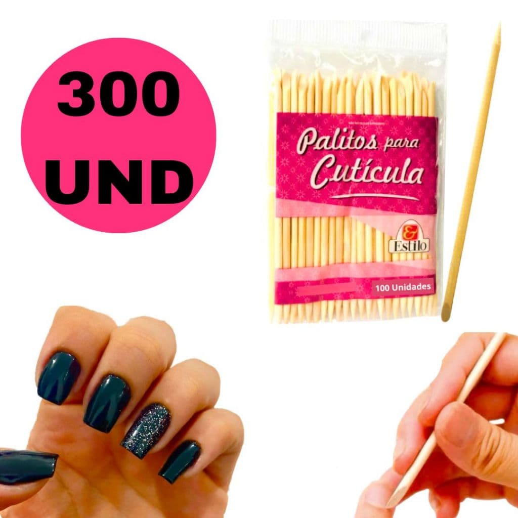 300 Palitos De Madeira P/ Tirar Esmalte De Unha Manicure Pedicure Unha De Gel Decoração Esmalte Podologa Unhas