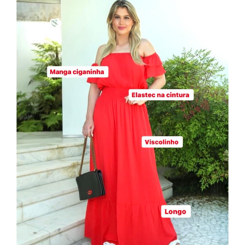 Vestido Vermelho Natal Feminino Promoção