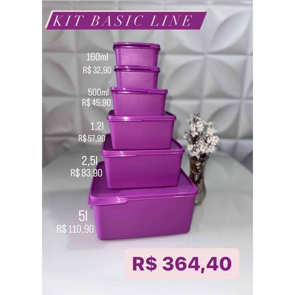 Tupperware Basic Line - venda unitária várias cores e tamanhos