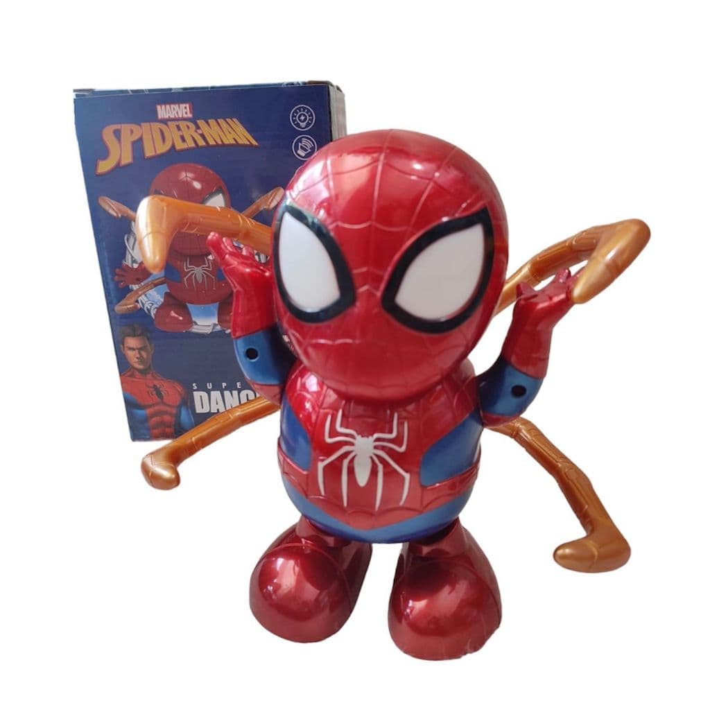 Robô Dançarino Homem Aranha Marvel Som E Luz Dança Criança Brinquedo Infantil