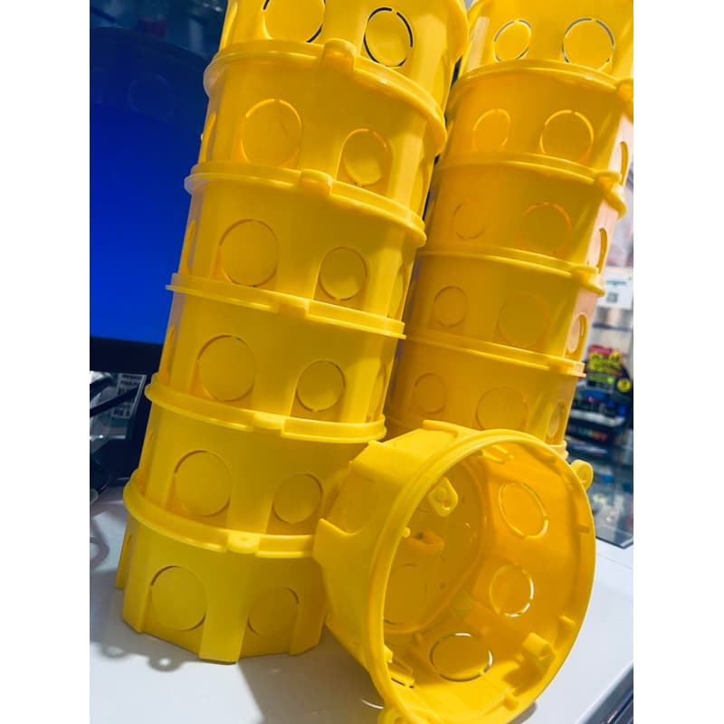 Caixa de Luz Embutir 4x4 Octogonal Reforçada  Amarela