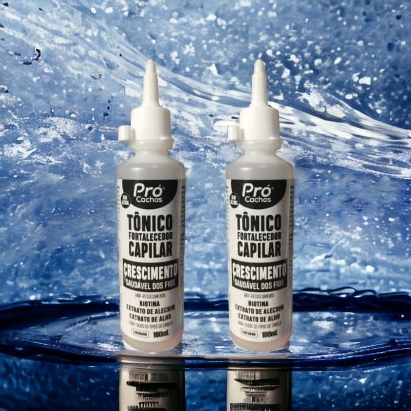 kit com 2 Tônicos fortalecedor capilar - Crescimento saudável dos fios - 100 ml - Pró cachos