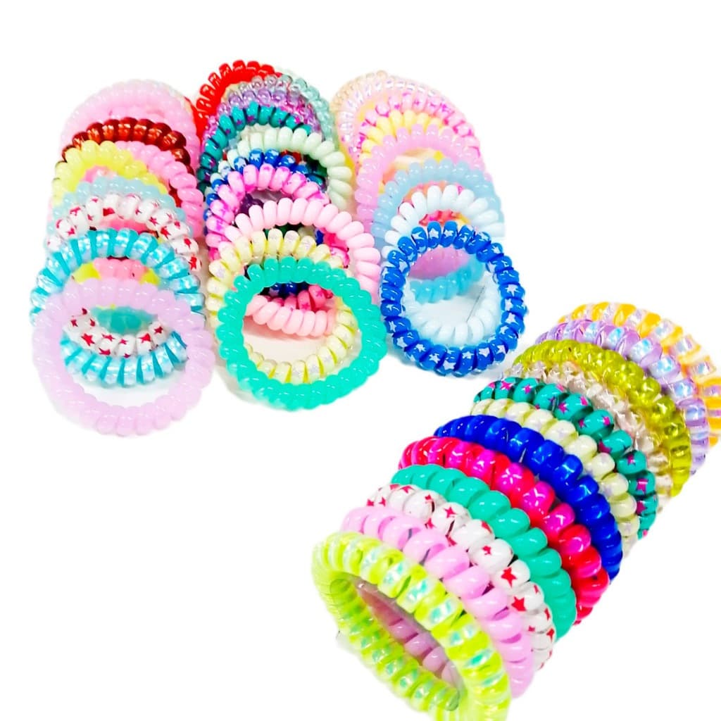 kit de 10 peças Xuxinha Rabicó Elástico de Cabelo Fio de Telefone 5cm