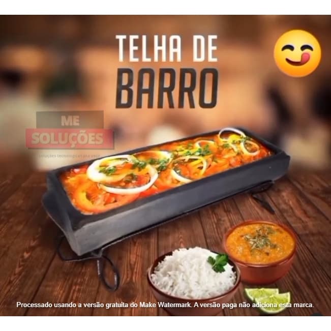 50% OFF - Telha de Barro Para Bares e Petiscarias + 2 cumbucas