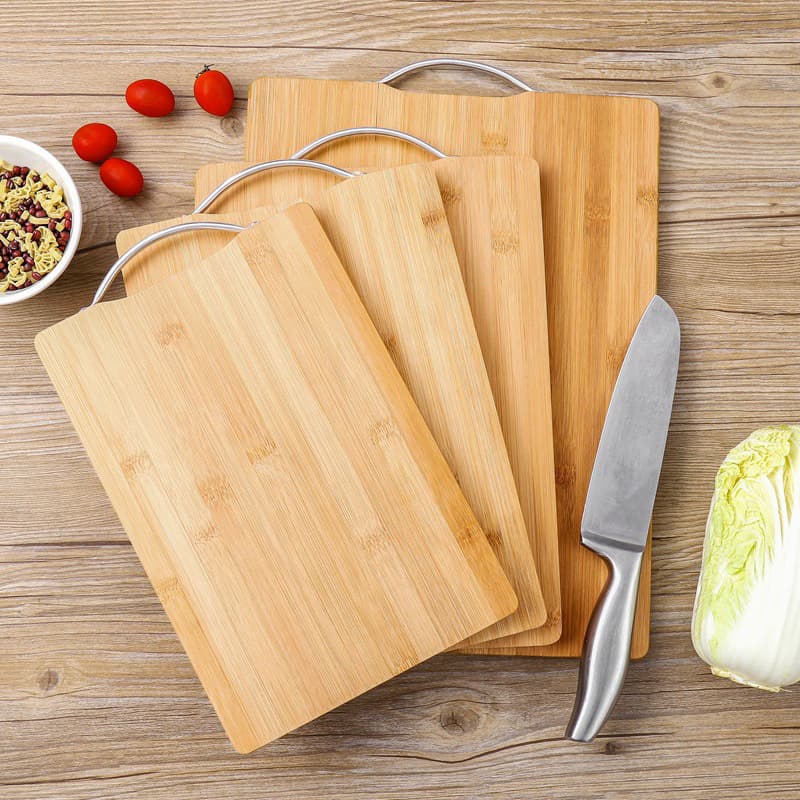 Tábua De 100% bambu 38x28cm  para Carne Legumes frutas Material Ecológico Bambu Com Alça aço