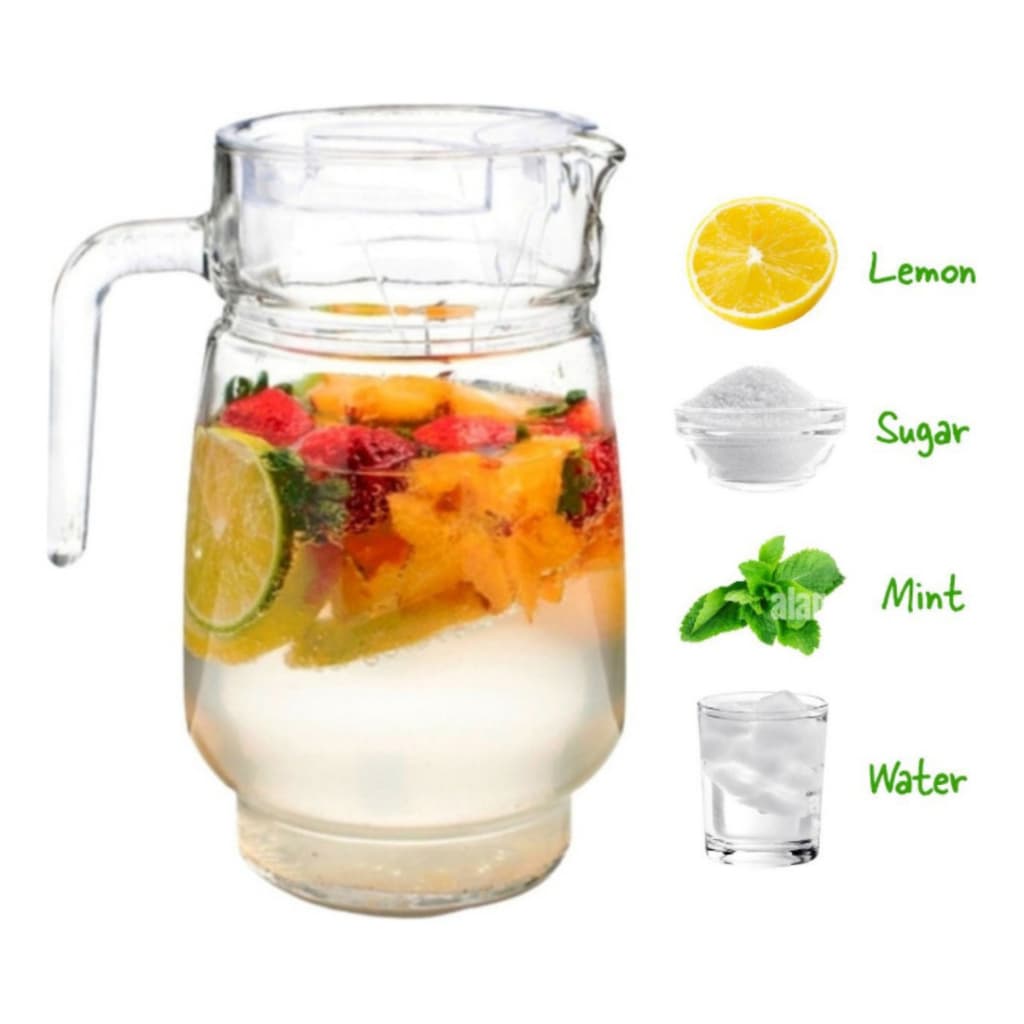 JARRA DE VIDRO PARA SUCO COM TAMPA 1,8 LITROS