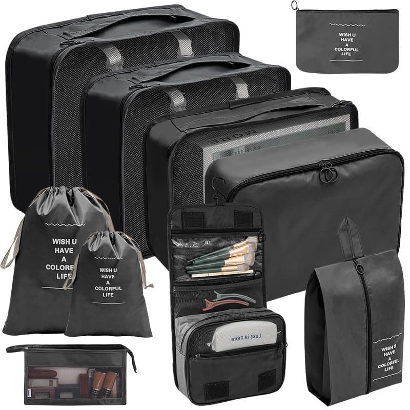 kit 10 peças organizador de mala viagem