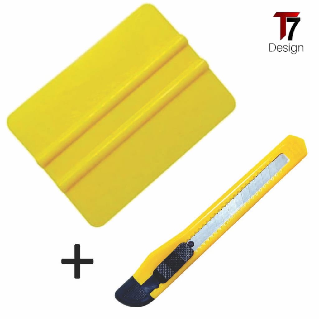 Kit Instalação de Adesivos Espatula + Estilete + Lamina Para Aplicação de Papel de Parede Adesivo