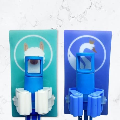 Suporte Adesivo Para Vassouras E Rodos Animais Kit 2 Unidades