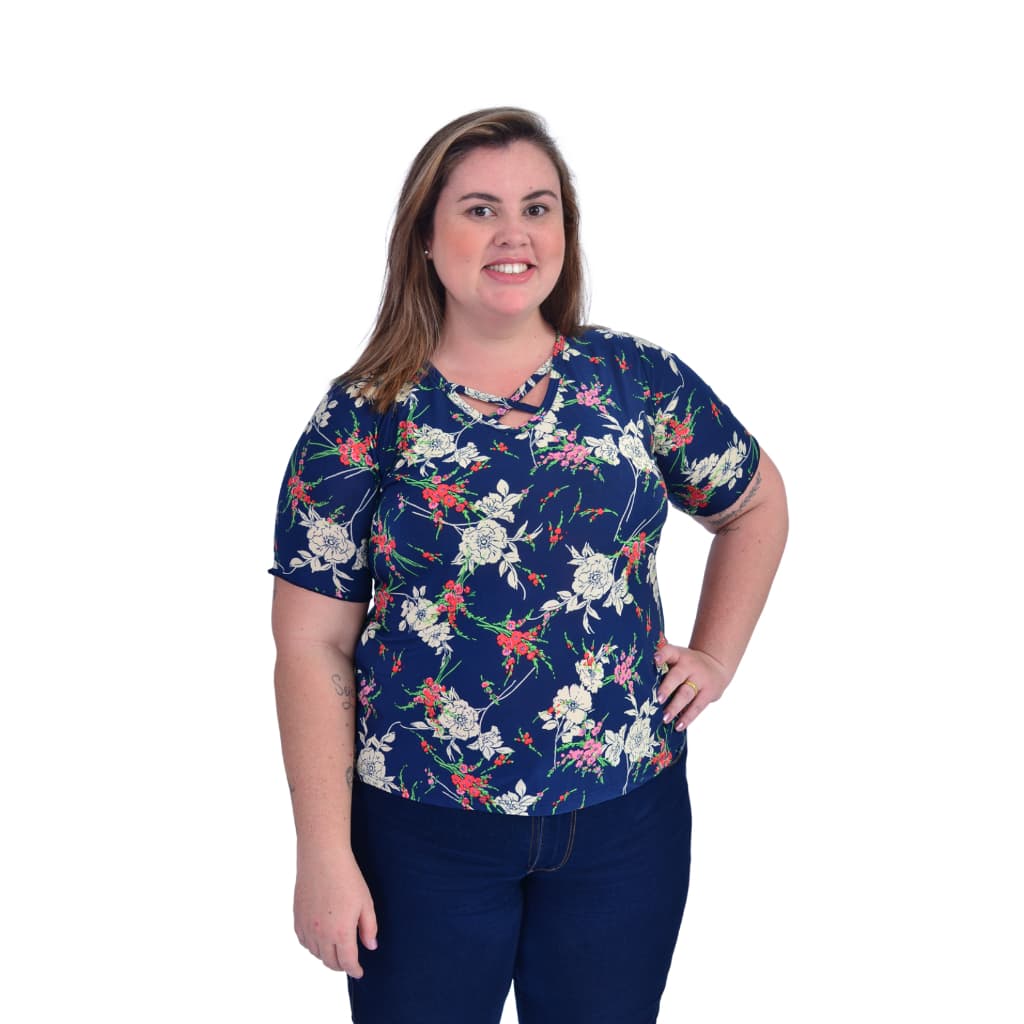 Kit 5 Blusas Plus Size Feminina Tamanho Especial Liganete