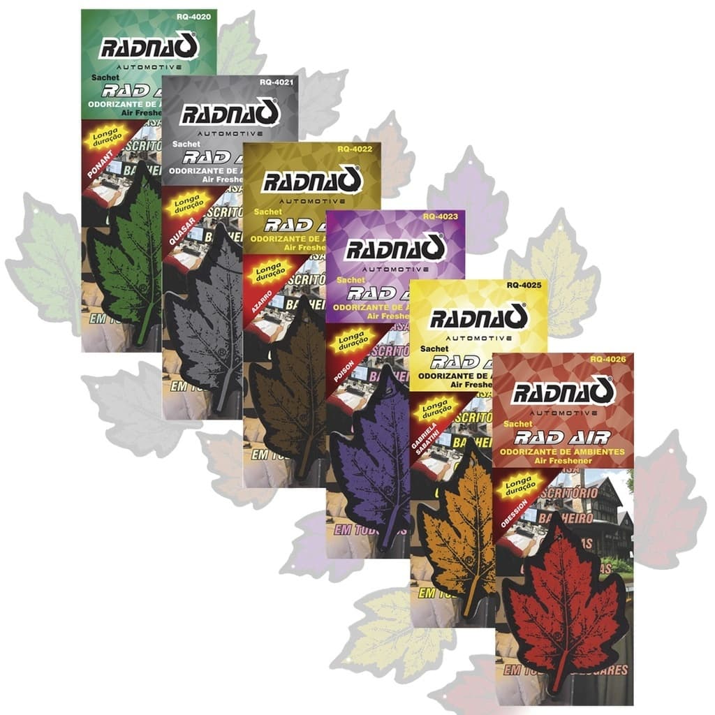 Aromatizante Automotivo Cheirinho Para Carro e Ambiente Folhinha Odorizante Radnaq
