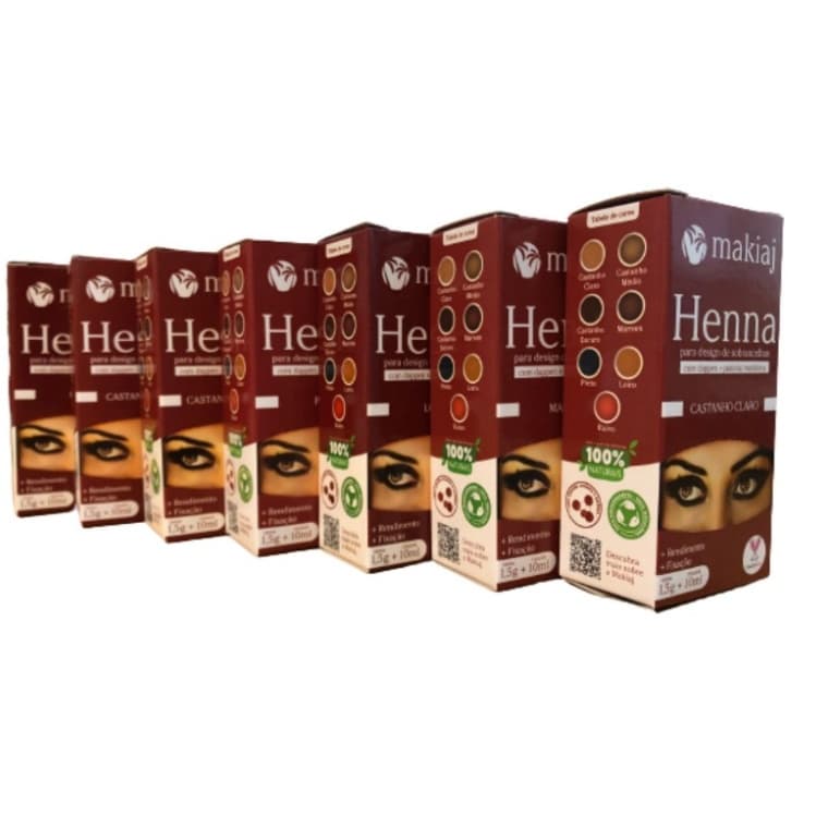 Henna Makiaj Para Sobrancelhas 1,5g Henna + 10ml Fixador