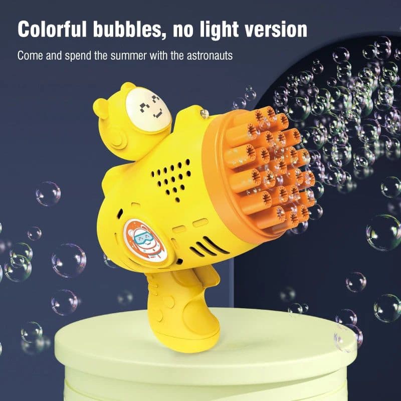 Lança Bolhas de Sabão Brinquedo Infantil + 100 ml de Líquido para Bolhas.