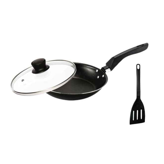 Frigideira de ovo 16 cm antiaderente teflon pequena com tampa de vidro  cor  grafite