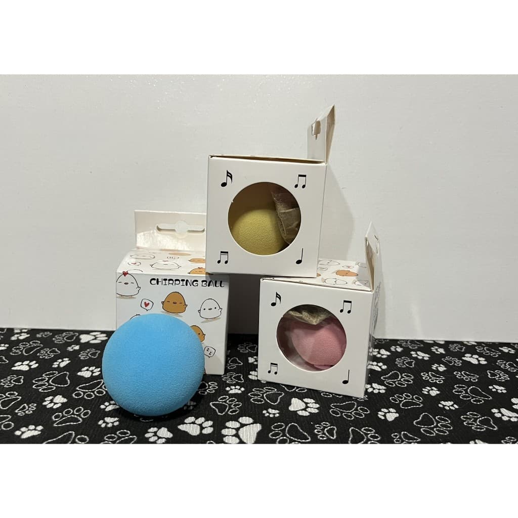 BOLINHA COM SOM (SAPO, GRILO E PÁSSARO) ACOMPANHA CATNIP - BRINQUEDO PARA GATOS COM CATNIP