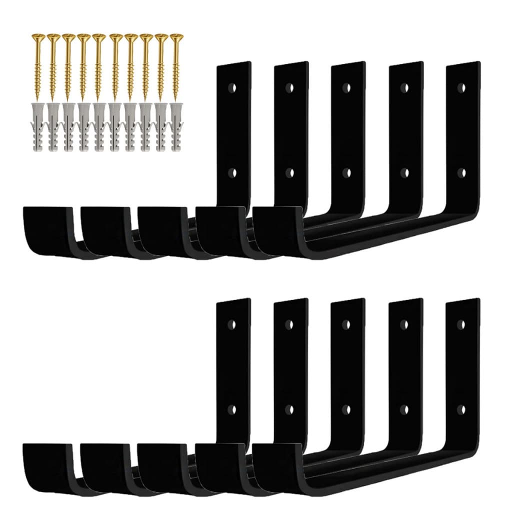 Kit 10 Mão Francesa Invertida 30cm Ferro Industrial Suporte Reforçado