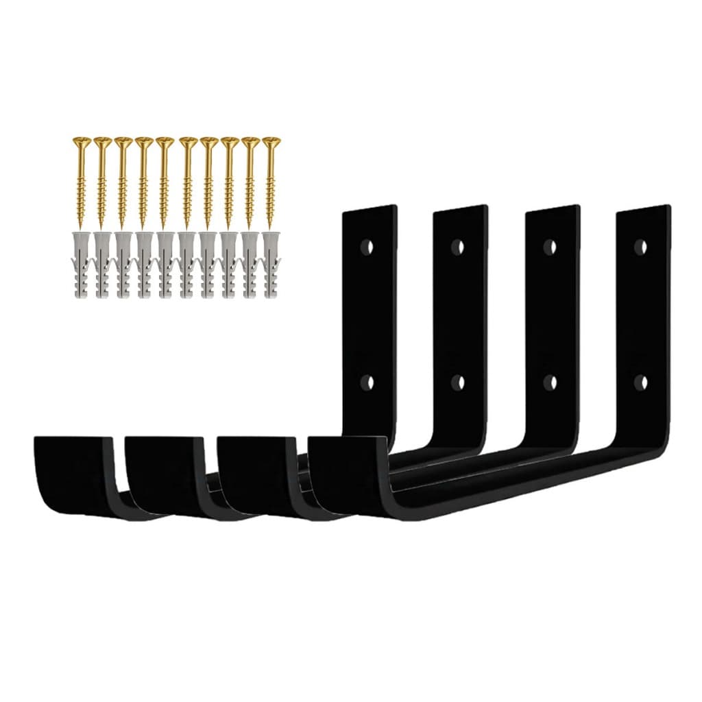 Kit 4 Mão Francesa Invertida 30cm Ferro Industrial Suporte