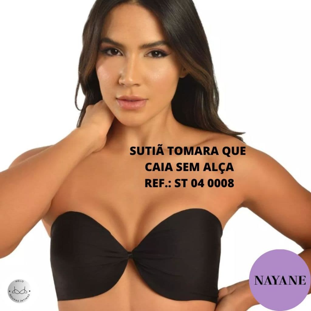 Sutiã tomara que caia sem alças com franzido Nayane Rodrigues Ref.: ST 04 0008