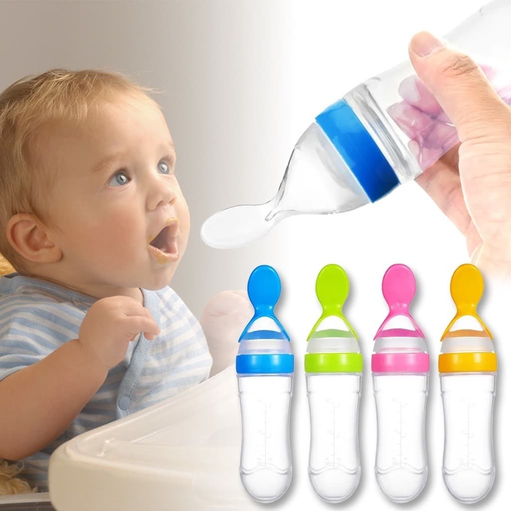 Mamadeira Colher Silicone Dosadora Papinha Bebê Amamentação Criança Infantil