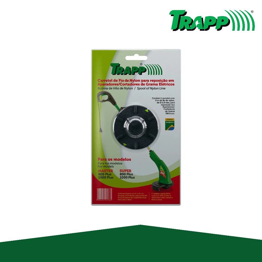Refil Carretel Nylon Aparador De Grama Trapp Master Super 800 / 1000 Plus