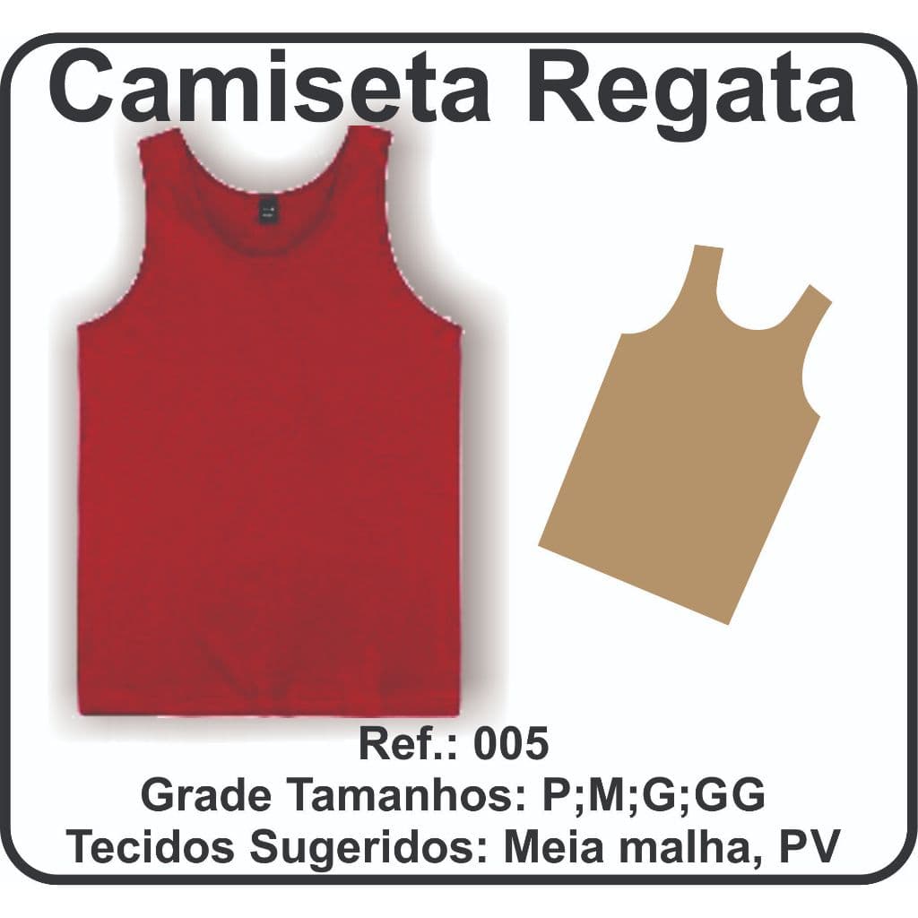 Ref. 005 Molde de camiseta regata