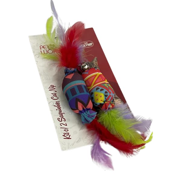 Brinquedo Kit 2 Saquinhos para Gatos com Erva de Gato Catnip