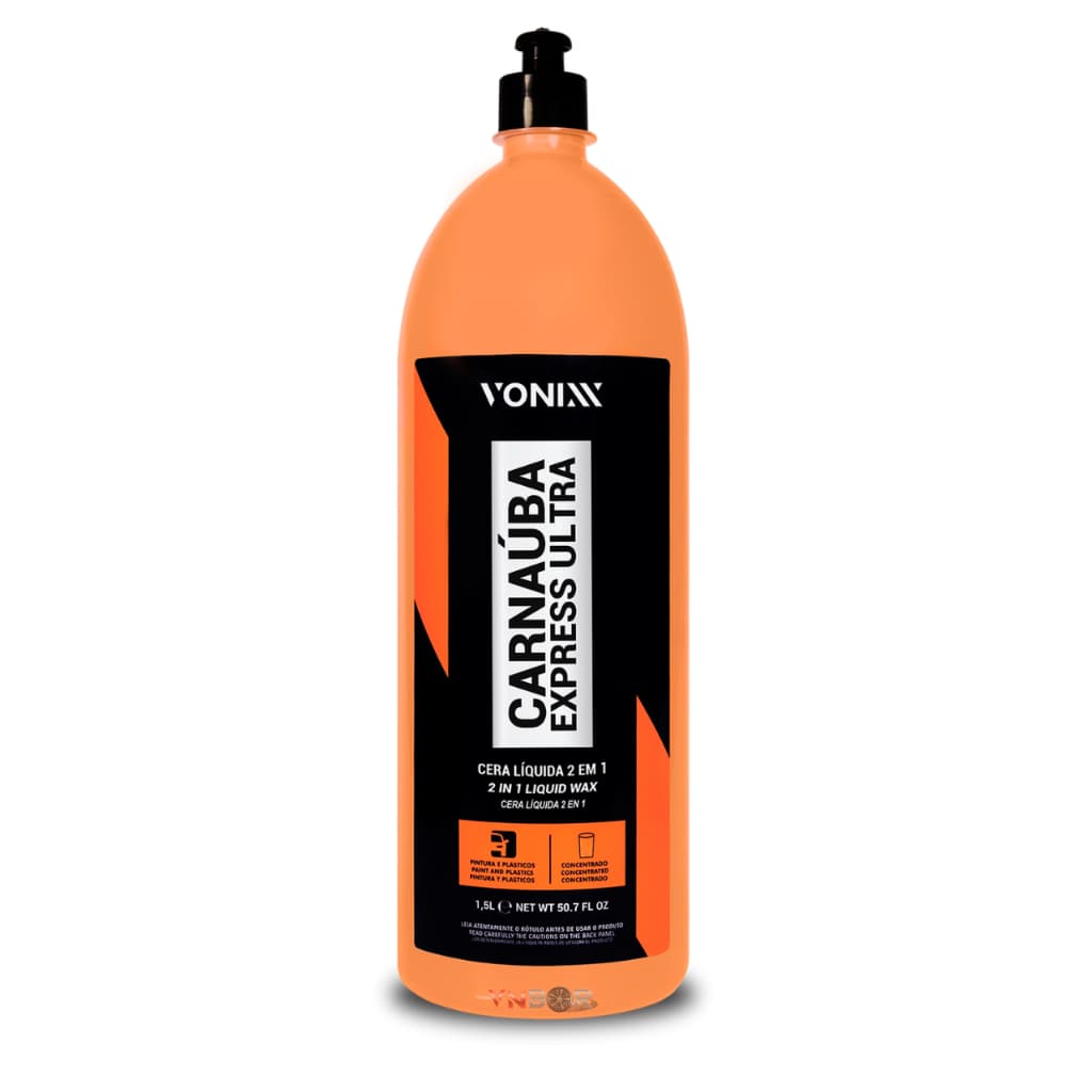 Carnauba Express Ultra 1,5L Vonixx Cera Liquida Alto Rendimento Lava Rapido Cera Lavagem Automotiva