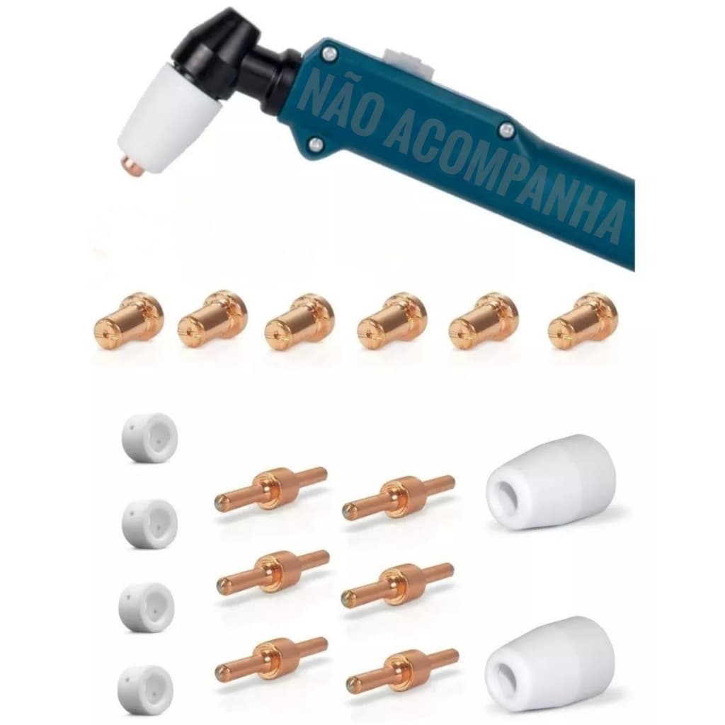 Consumíveis Corte Plasma Pt31 Eletrodo Bico Bocal - Kit 18pç