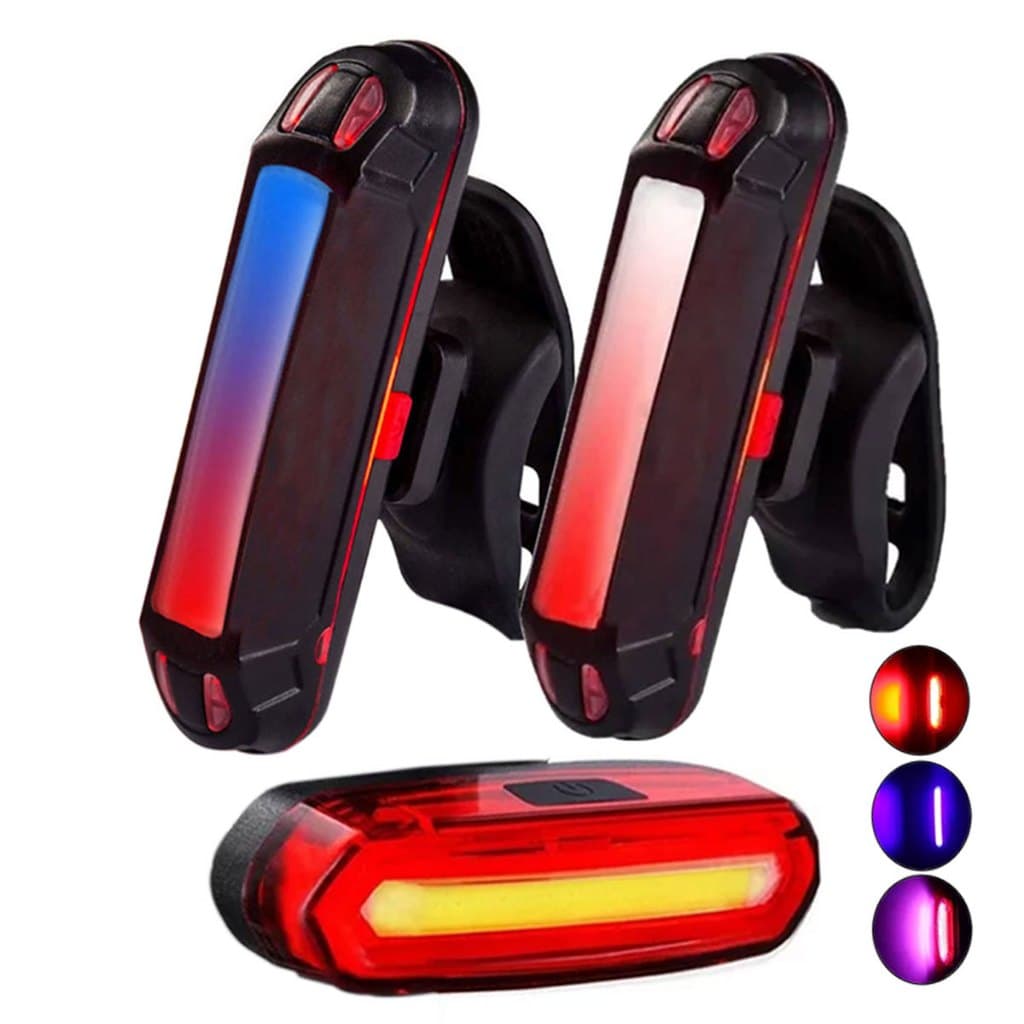 Sinalizador Recarregável com Led 100 Lumens USB Luz Bike Bicicleta