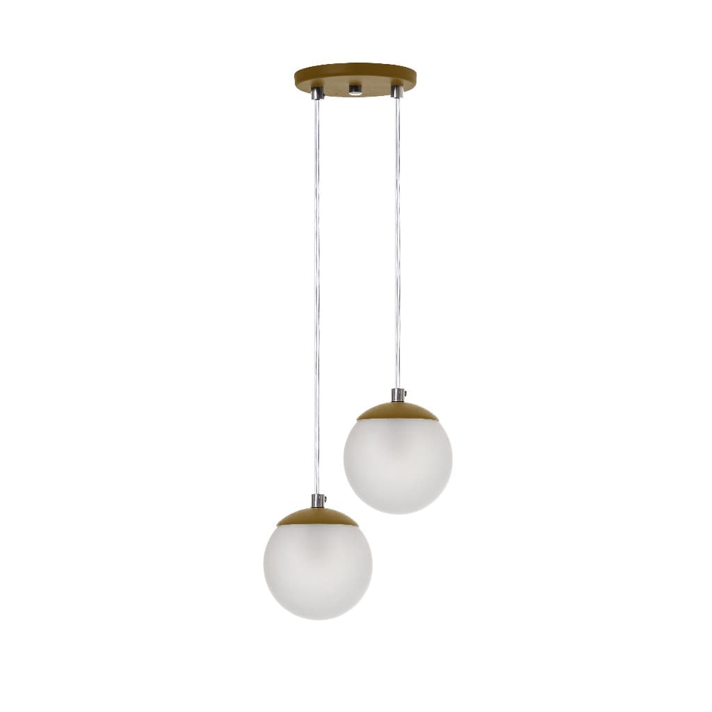 Lustre Pendente Retro Bola Canopla Unica Alumínio Decorações