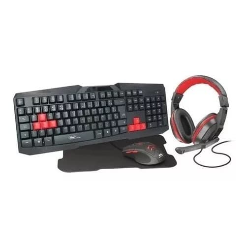 Kit Gaming Knup -mouse Teclado Headset Mousepad-combo Kp2061