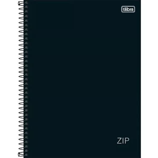 Caderno Universitário 20 Matérias Preto 320 Folhas Zip Tilibra