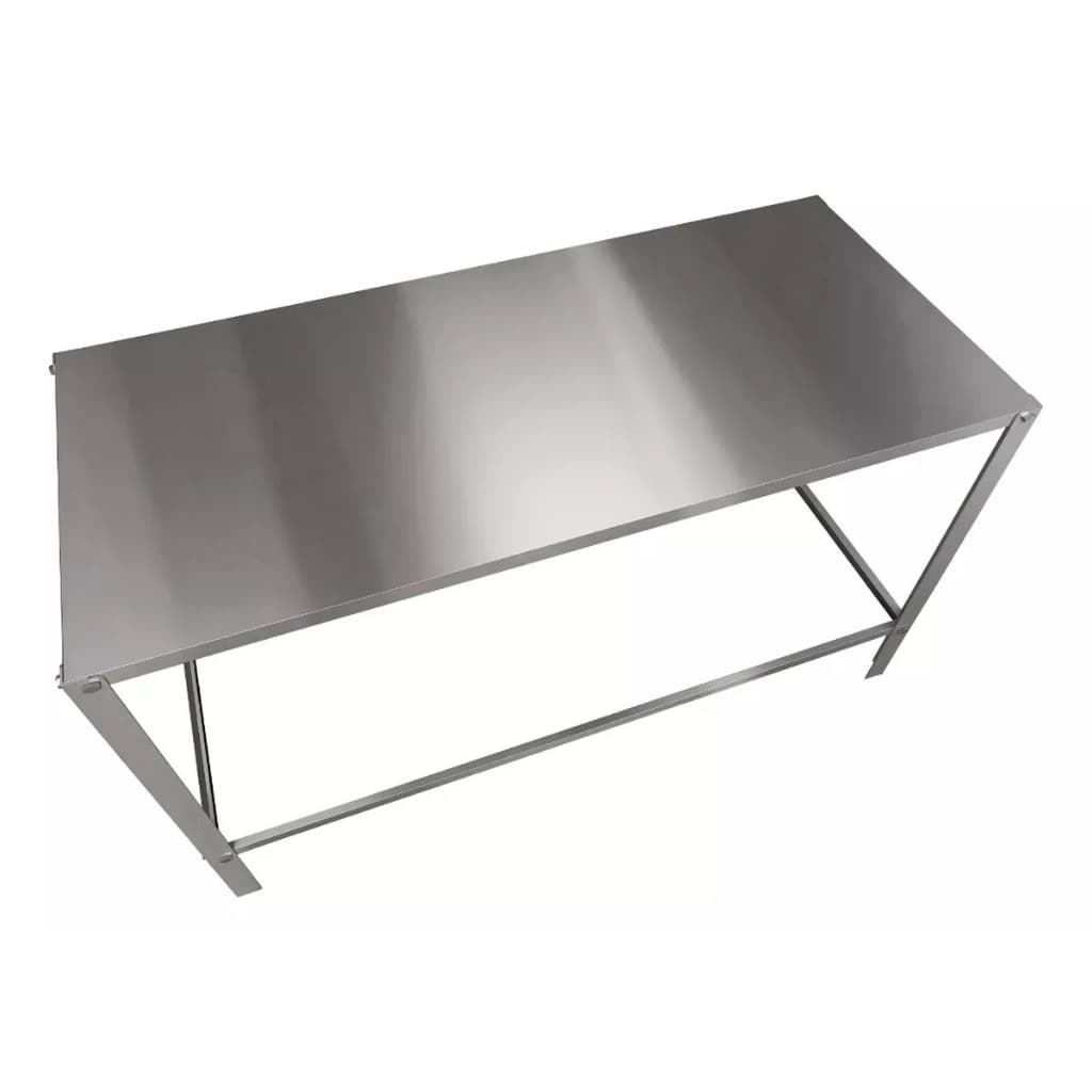 Mesa Inox 120CM Cozinha Industrial Elegância e Sofisticação Acabamento De Alta Qualidade Linha Premium Sofisticado