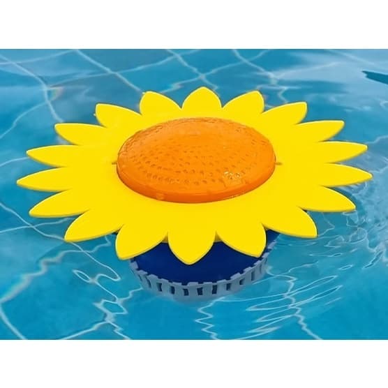 Dosador de Cloro Girassol Clorador Para Pastilha Tablete Flutuante Para Piscina