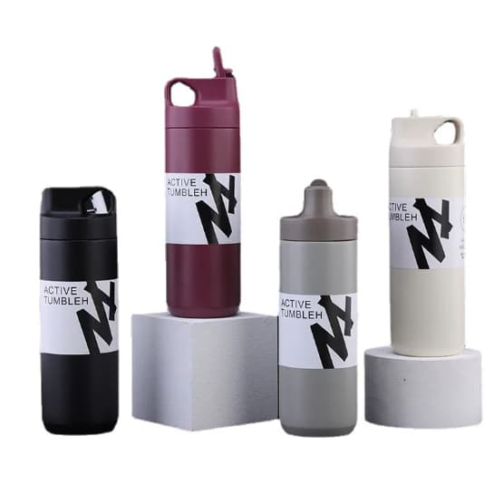 Garrafa Térmica 500ml Aço Inox Com Parede Dupla e Canudo Fitness Esportes