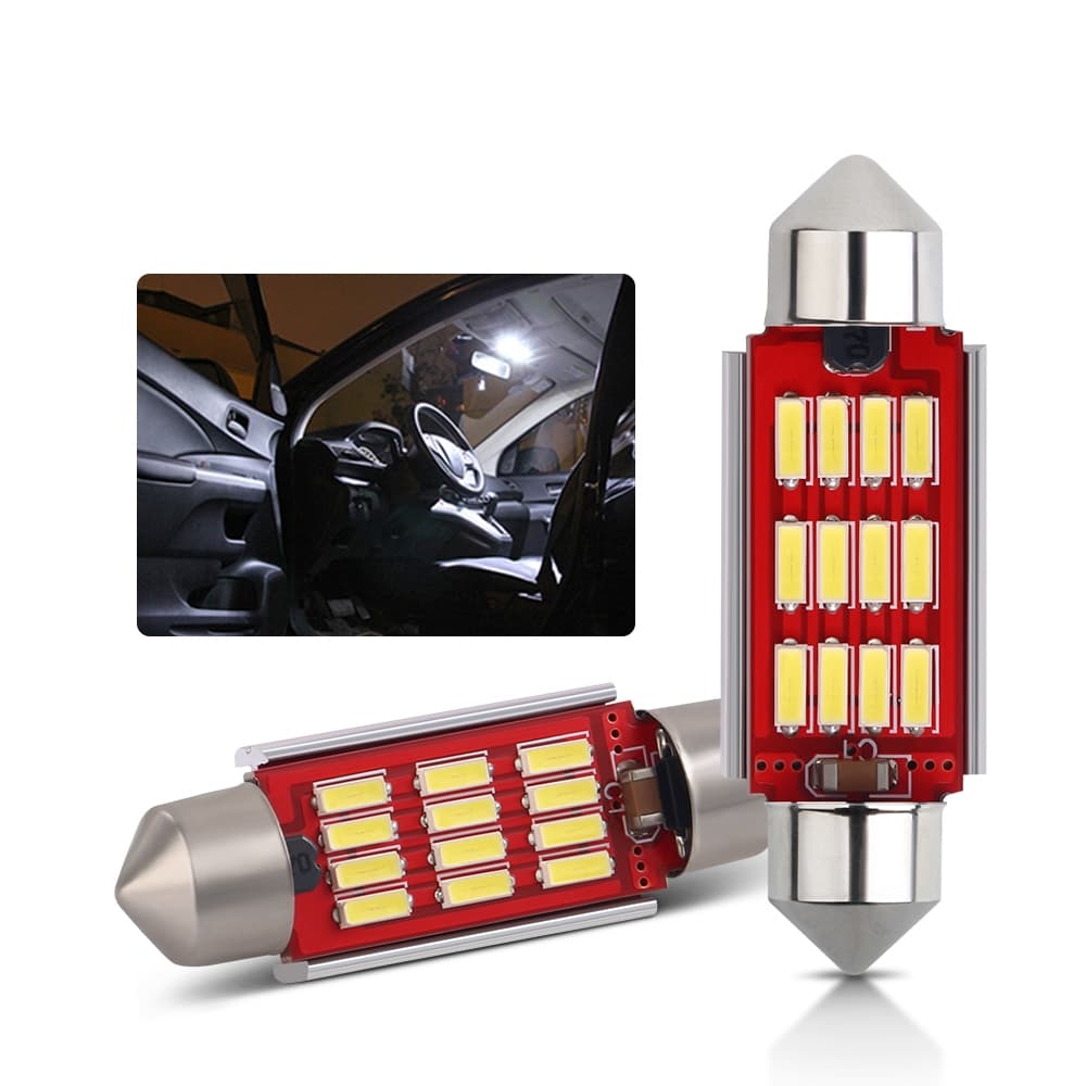 Lâmpada Torpedo Led 42mm Canbus 12 Leds Teto Iluminação Interna Carro Canceller Cambus Não Acusa Avaria no Painel