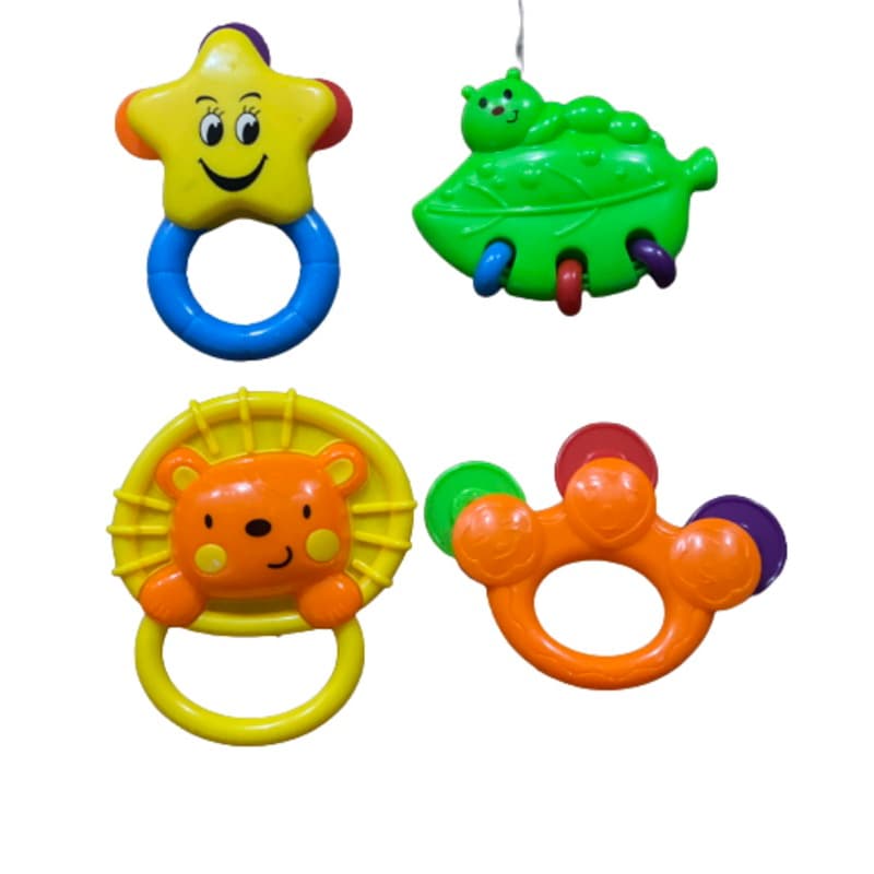 Brinquedo Infantil Bebê Kit  Chocalhos - Mordedor - Estimule o Desenvolvimento e Diversão Seu Bebê