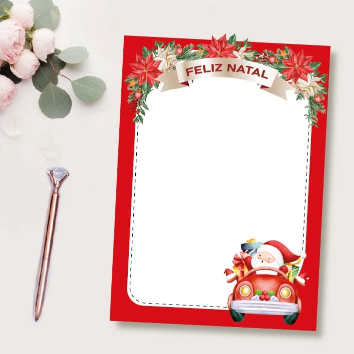 Bloco de Notas Destacável A6 - Tema Natal