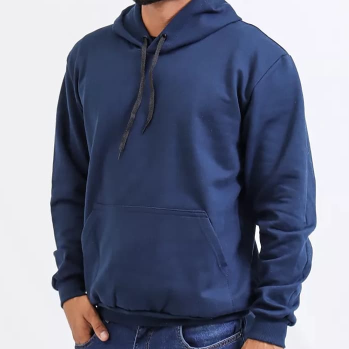 Moletom Canguru Unissex AZUL Liso Sem Estampa Masculino e Feminino Flanelado Blusa de Frio Promoção