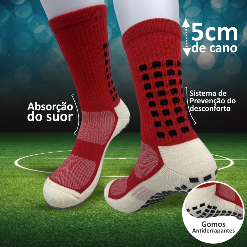 2 Pares Meias De Futebol Antiderrapantes Unissex Para Esportes alta qualidade Cano 5 cm