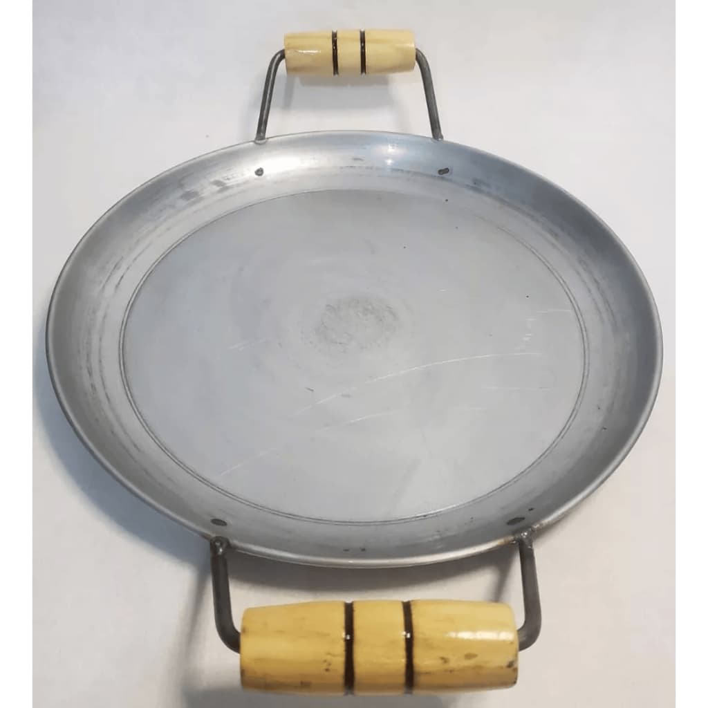 Tacho Borda Alta Paella Frigideira 32cm Tacho Profissional Wok Em Aço Reforçado