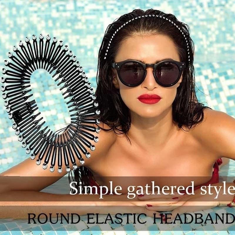 3 Peças Super Fada Plástico Esticado Dentes De Penteado Flexível Fita De Cabelo Com Círculo Completo