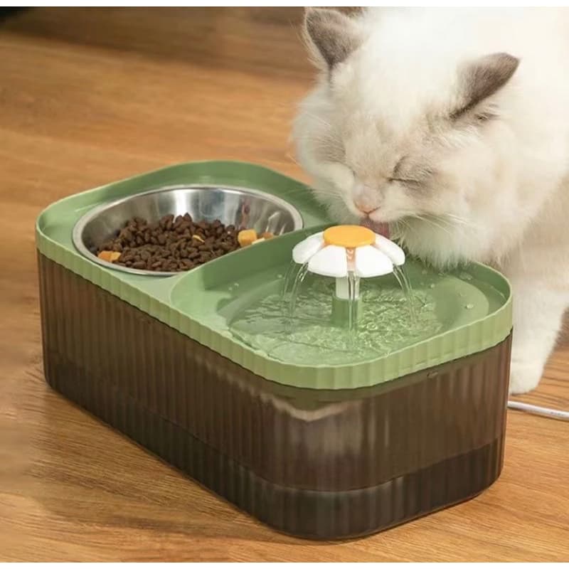 Fonte Bebedouro e Comedouro Para Gatos E Cães Automático Little 3 Litros