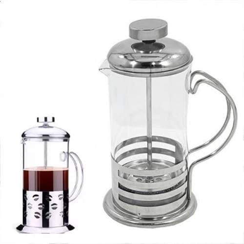 Cafeteira Prensa Francesa Cremeira 350 Ml Inox Vidro Cafe