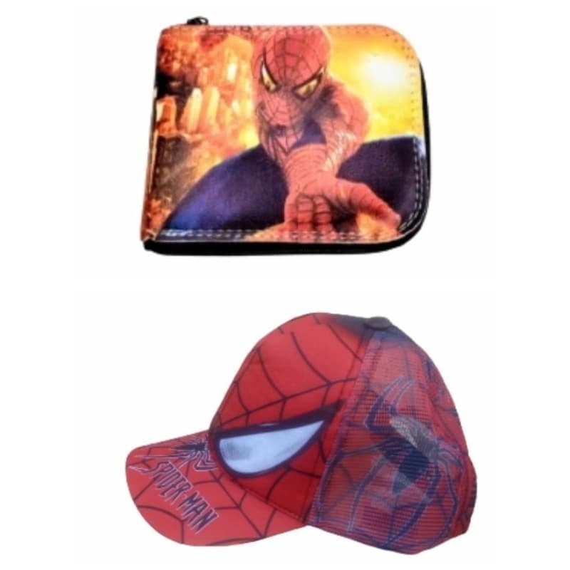 Bone e carteira infantil do homem aranha , superman , sonic , hulk e patrulha canina e mikei , novidade para seu filho