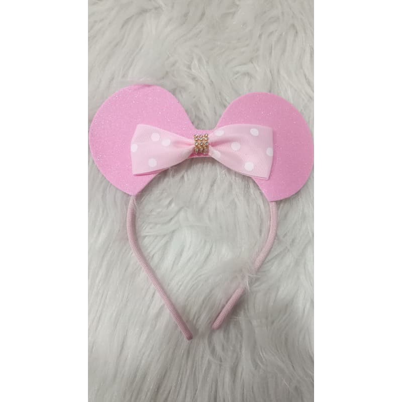 TIARA MINNIE ROSA FESTA INFANTIL