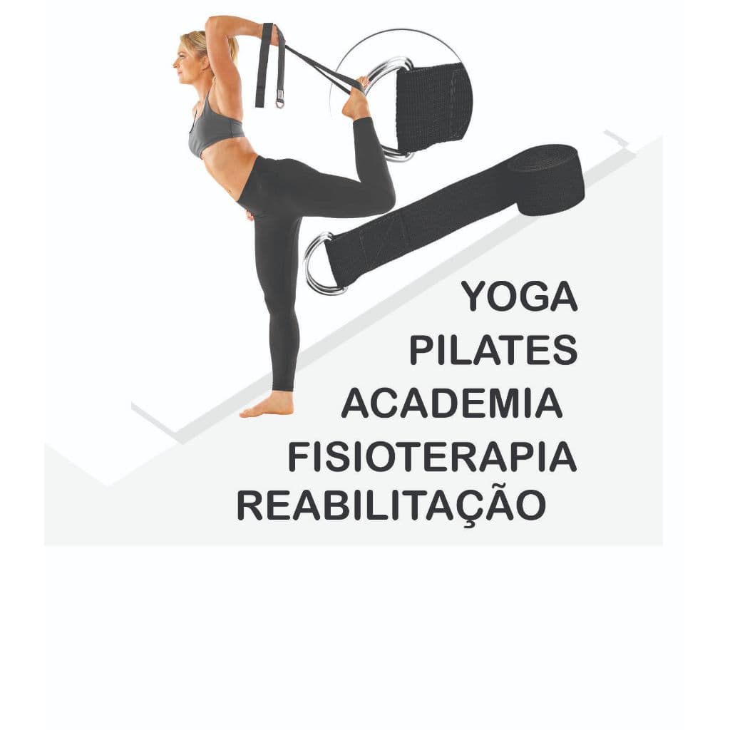 FAIXA DE ALONGAMENTO MUSCULAR E FLEXIBILIDADE FITA YOGA