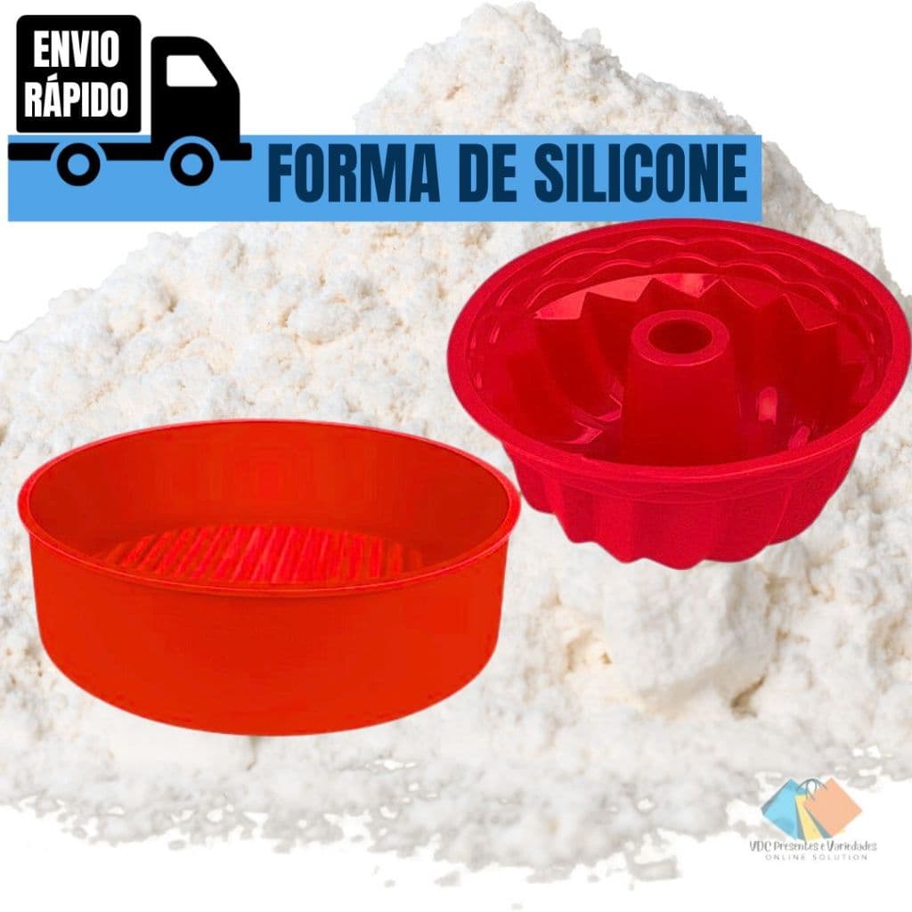 Forma De Bolo Silicone Redonda Sobremesa Cozinha