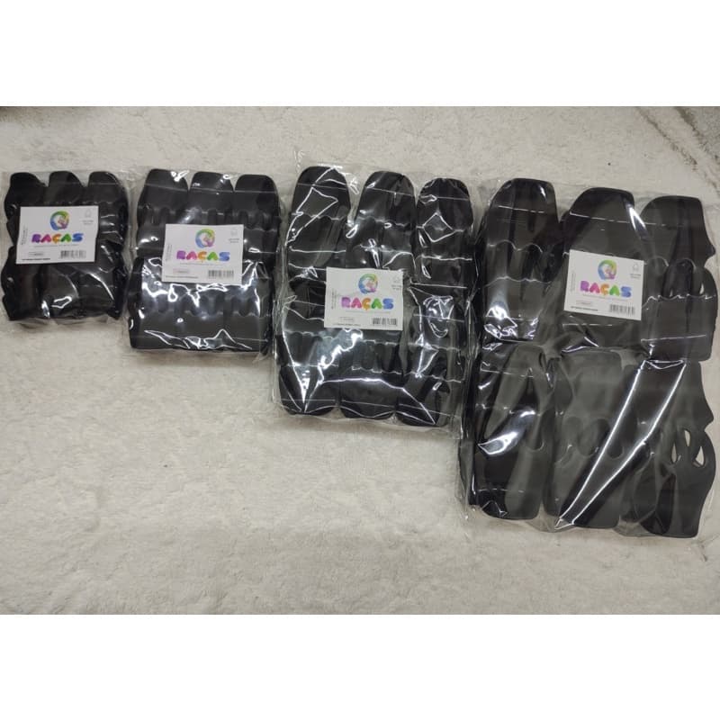 Kit 12 unidades piranha tridente prendedor de cabelo tamanho cores preta e transparente 4 TAMANHA